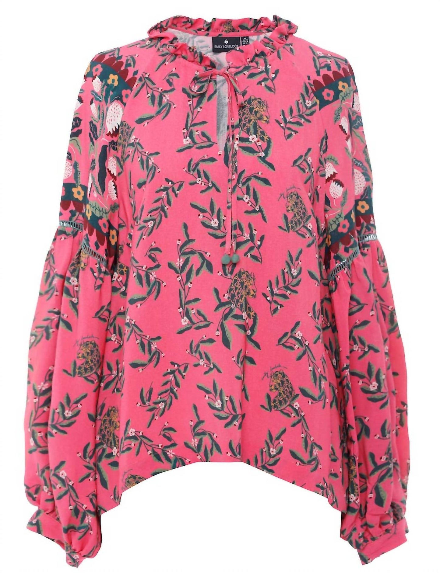 Emily Lovelock - EMMA Pink Floral Print Blouse