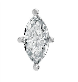 Aamiaa - Women's Marquise Shape 4 Prong Push Back Studs