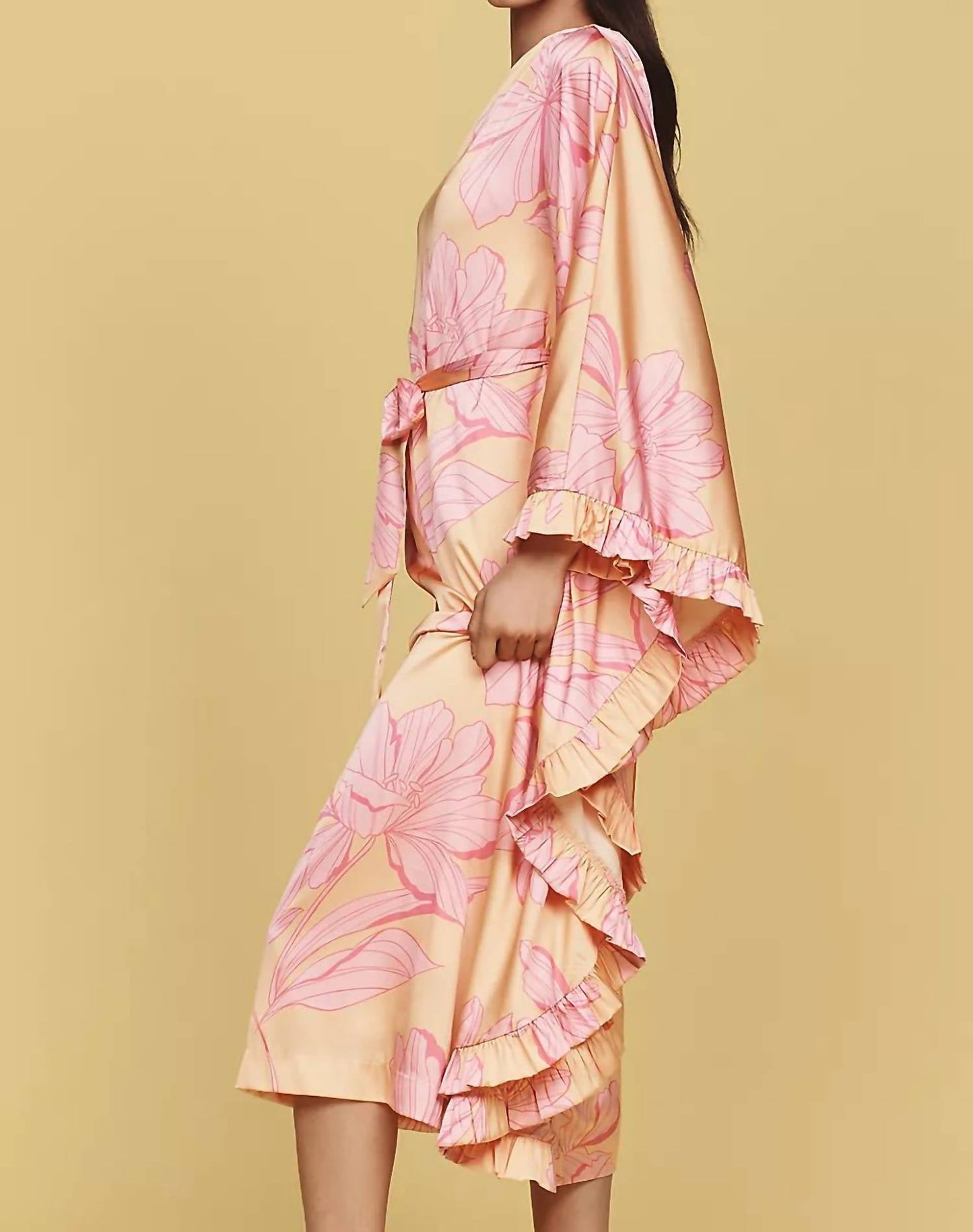 Hutch - One Shoulder Ruffle Maxi Dress