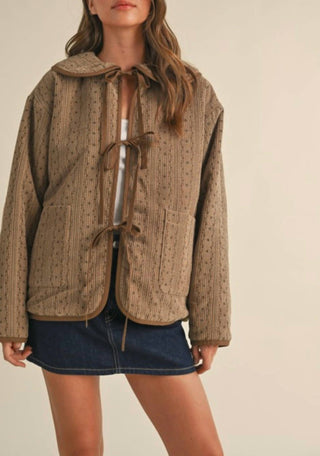 Klesis - Polkadot Embroidered Quilted Jacket