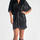 Elan - Liquid Metal Dolman Sleeve Dress