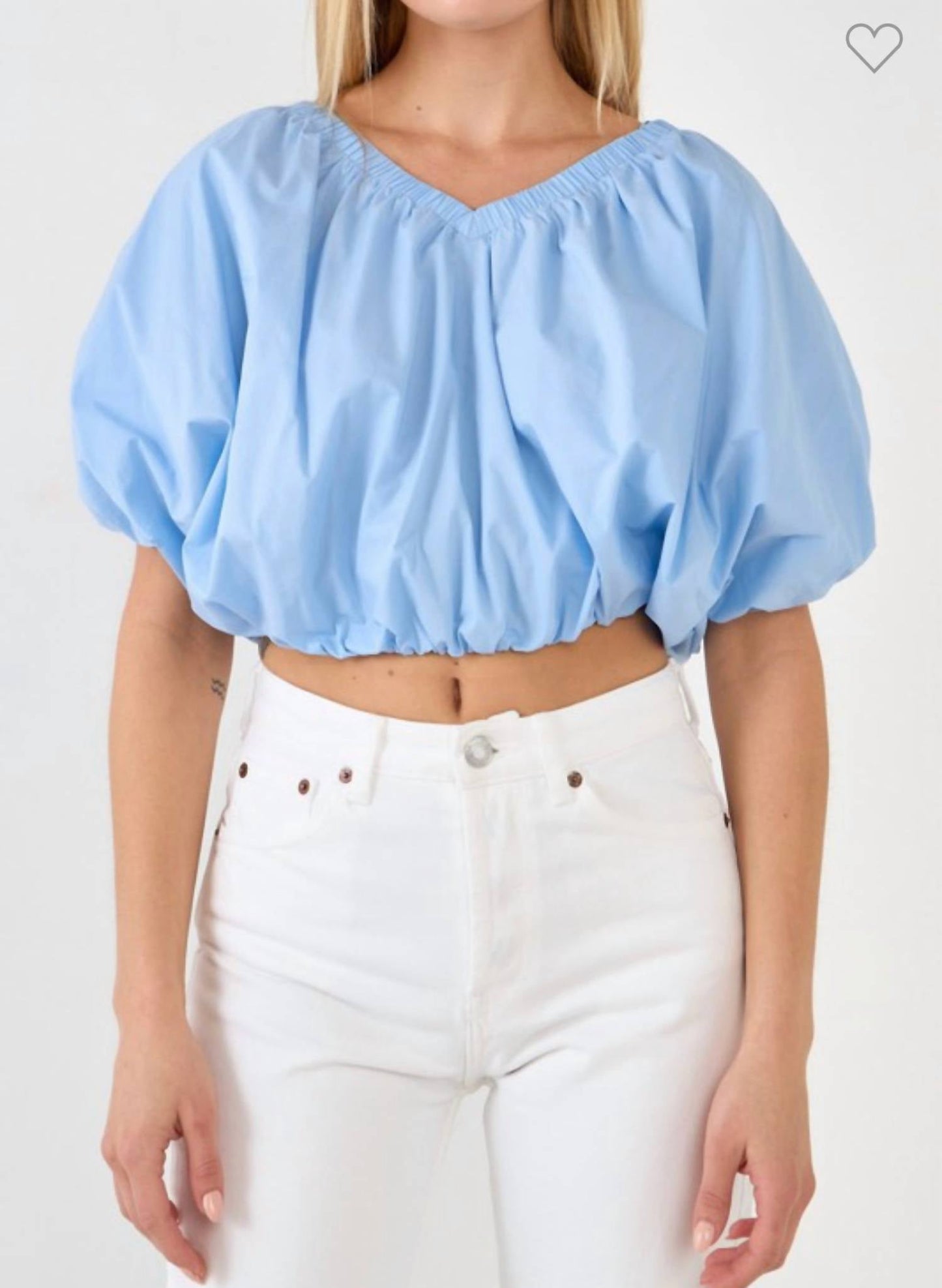 2.7 August Apparel - Puff Sleeves Blouse
