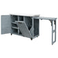K&K 78.3' Outdoor Kitchen Island with Foldable Grill Table
