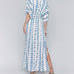 Charlie B - Printed Dolman Sleeve Maxi Dress With Side Slits