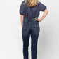 Judy Blue - Mid Rise Crop Leg Straight Jean