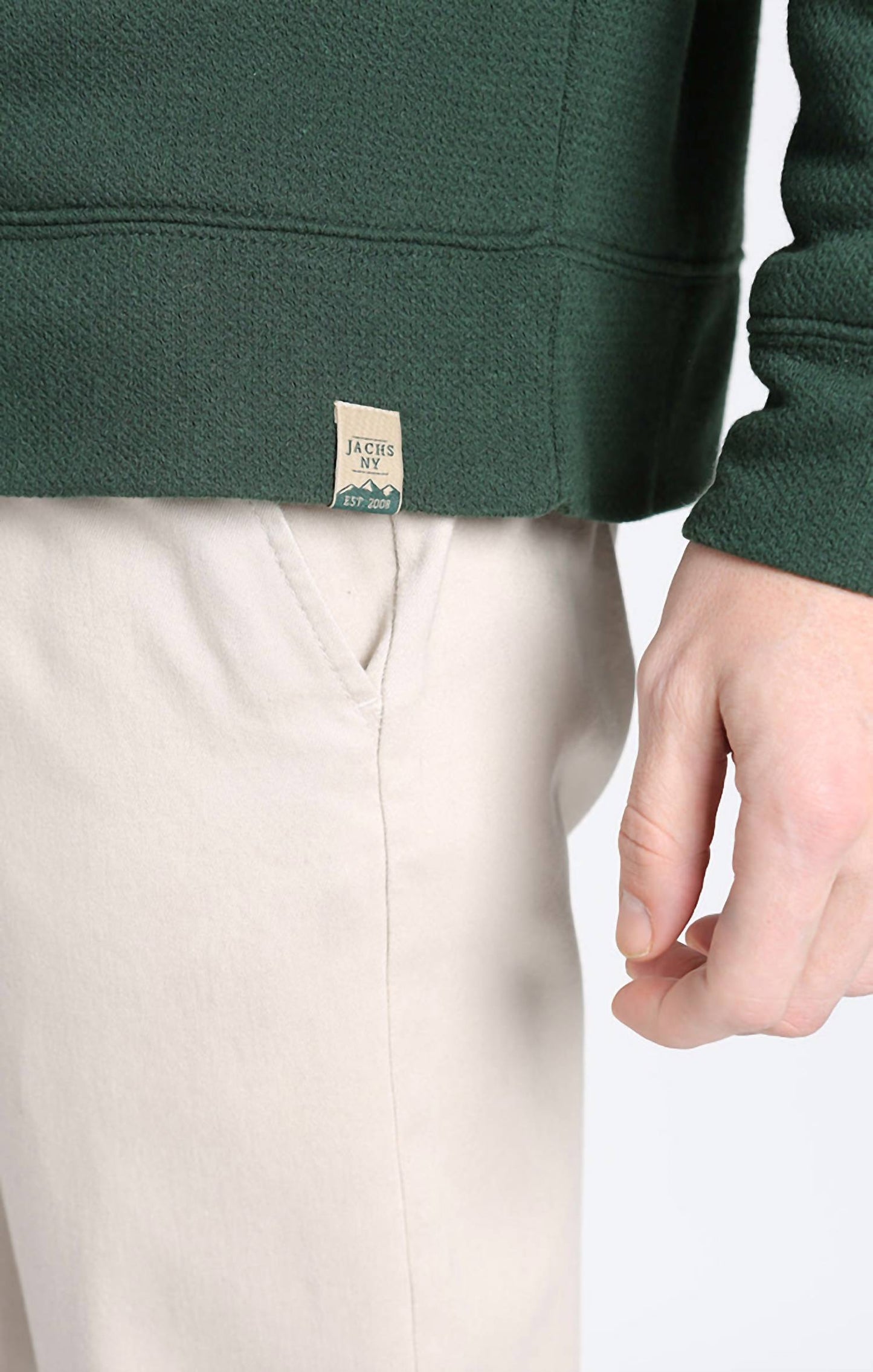 Jachs New York - Kent Recycled Jacquard Sherpa Lined Crewneck Sweater