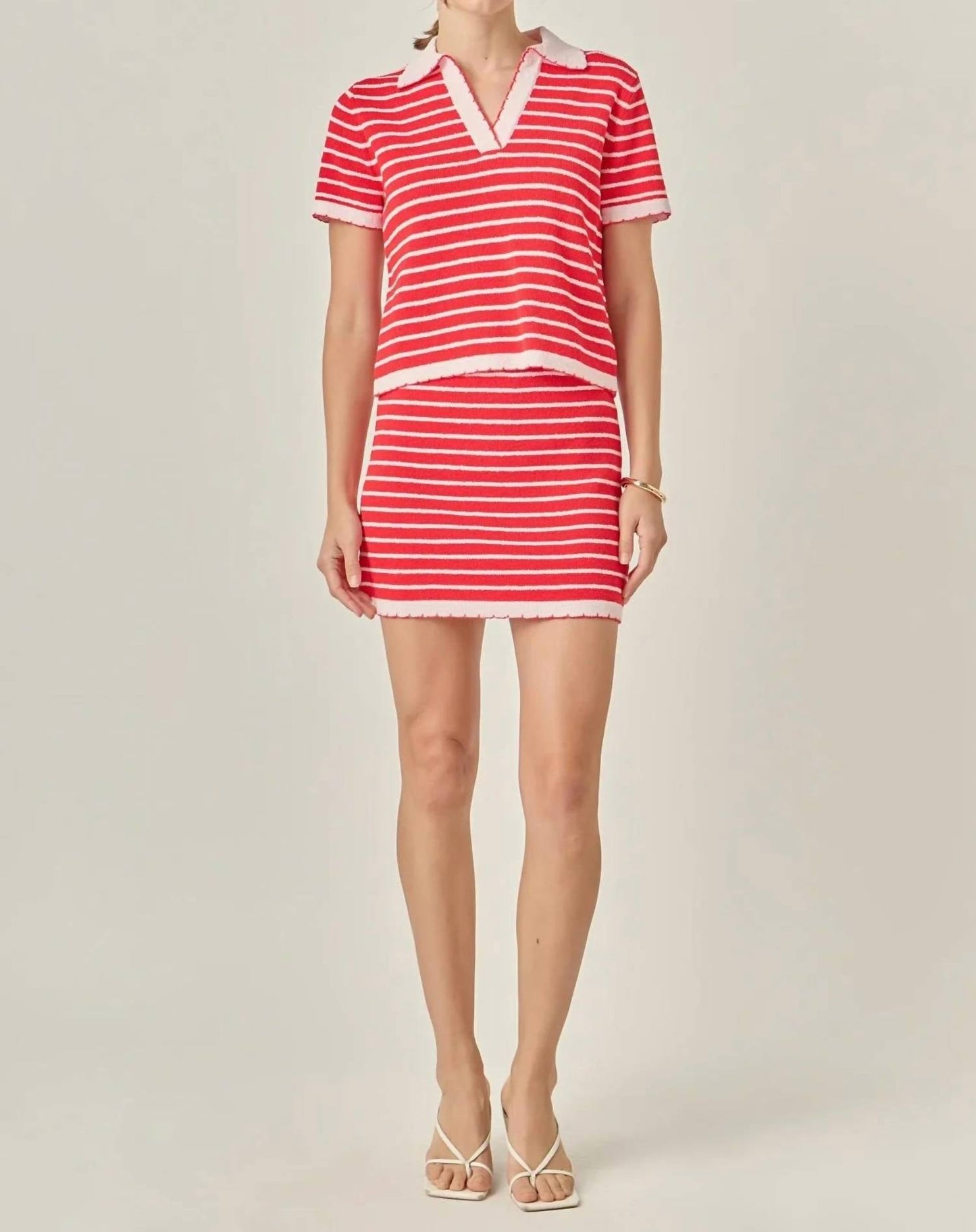 English Factory - Lila Scallop Knit Skirt