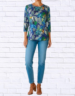 Calypso - Tropical Toucan Print Long Sleeve Top