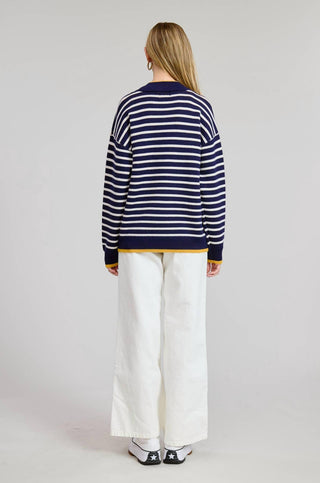 Flat White - Nautical Stripe Sweater
