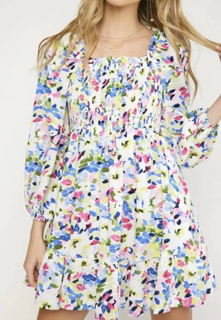Entro - Long Sleeved Print Dress
