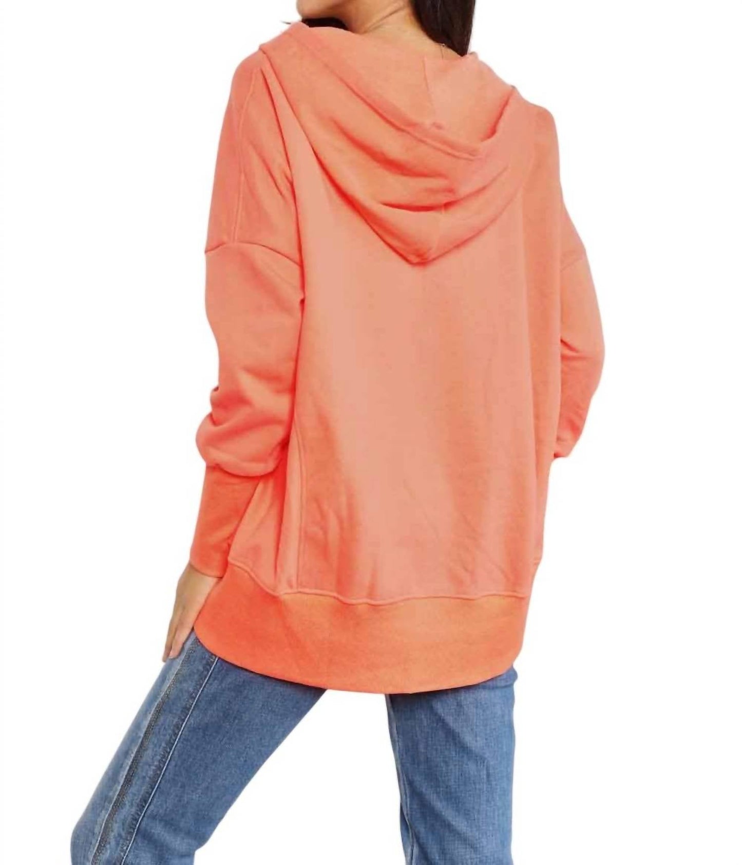 Double Take - Quarter-Snap Dropped Shoulder Hoodie