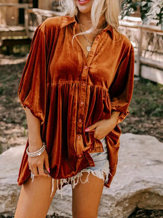 La Society - Velvet Babydoll Tunic