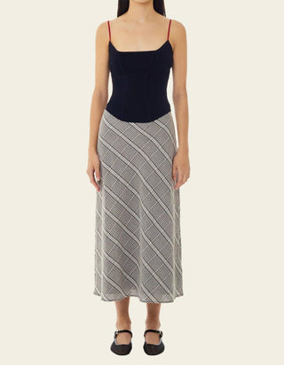 Find Me Now - Aurora Plaid Midi Skirt