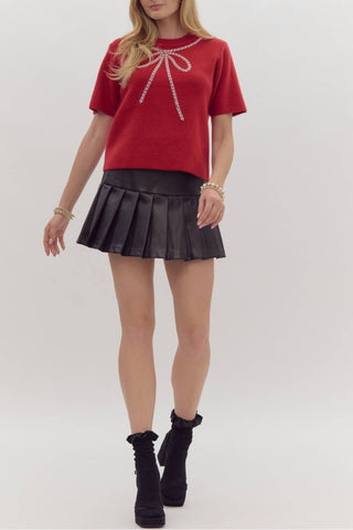 Entro - All I Want Beaded Bow Sweater