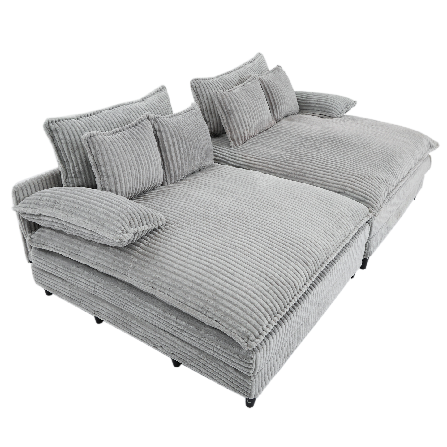 109" W Oversized Double Lounge Chaise Sofa