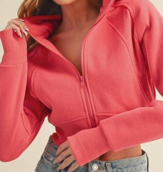 Aemi + Co - Deva Cropped Hooded Jacket