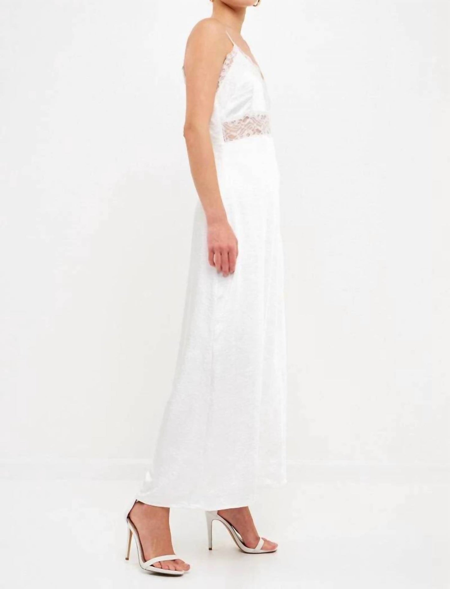 2.7 August Apparel - Lace Maxi Slip Dress