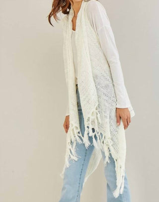 Entro - Crochet Fringed Light Cardigan