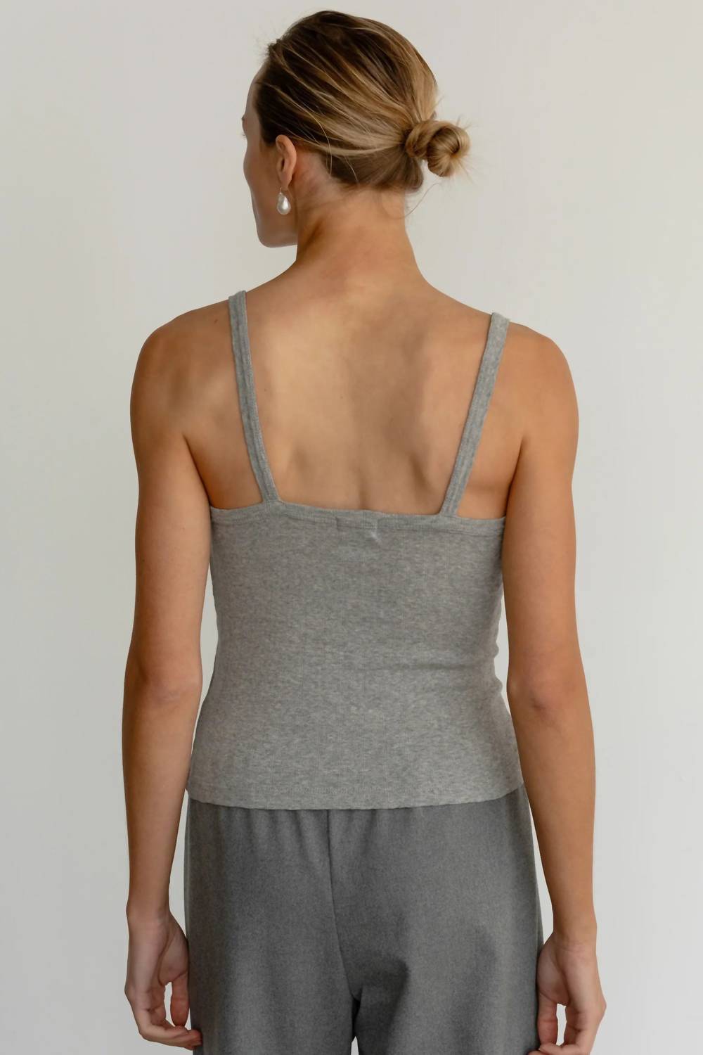 Donni. - Pointelle Square Neck Tank Top