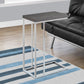 Accent Table, C-Shaped with Tempered Glass - Contemporary & Modern