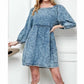 Veveret - Icewash Denim Mini Dress