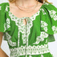 Umgee - Floral Ruffle Trim Tiered Mini Dress