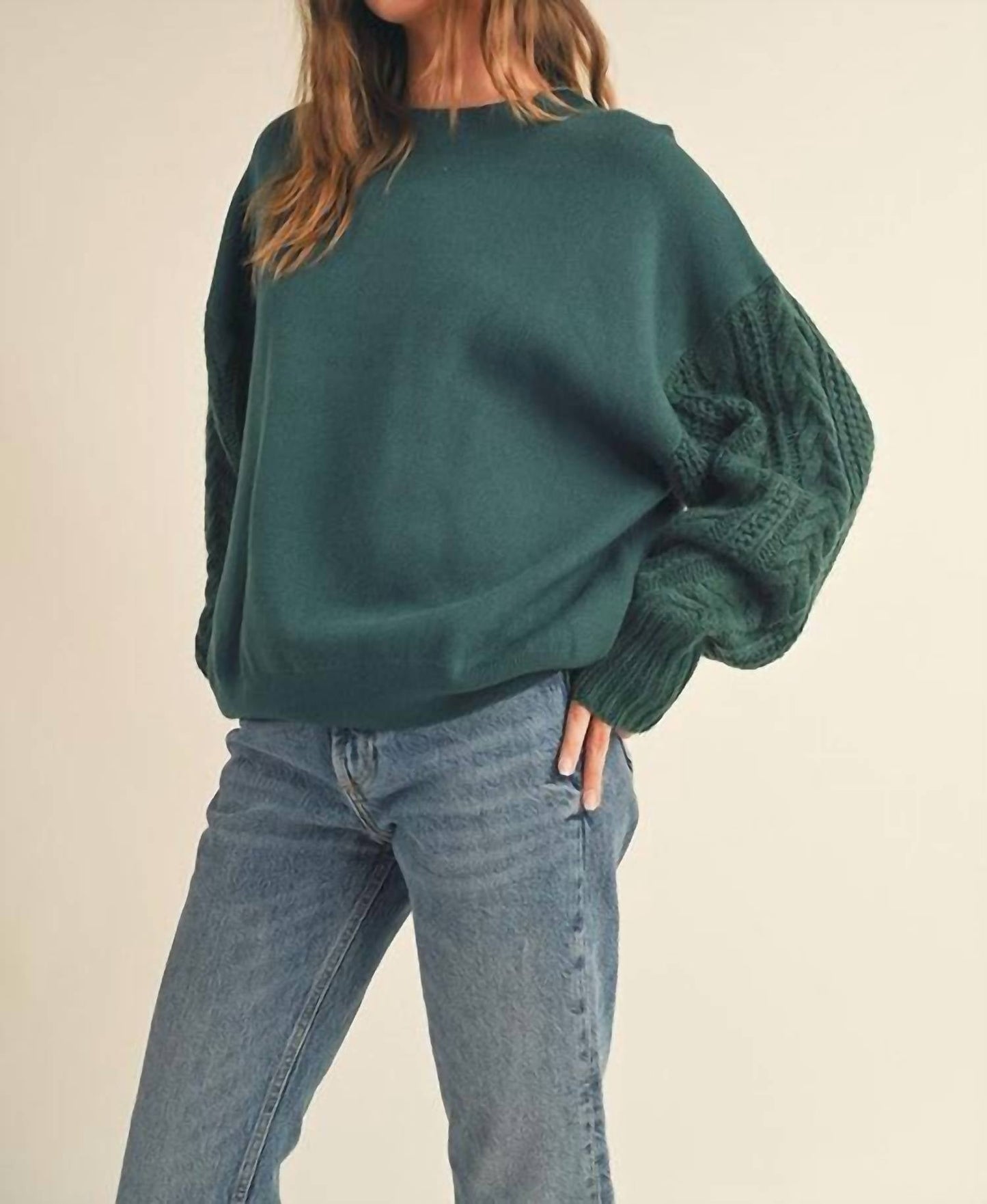 &Merci - Cable Sleeve Sweatshirt