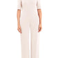Donna Morgan - Short Sleeve Mock Neck Jumpsuit