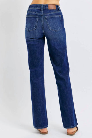 Judy Blue - Mid Rise Tummy Control Straight Jean