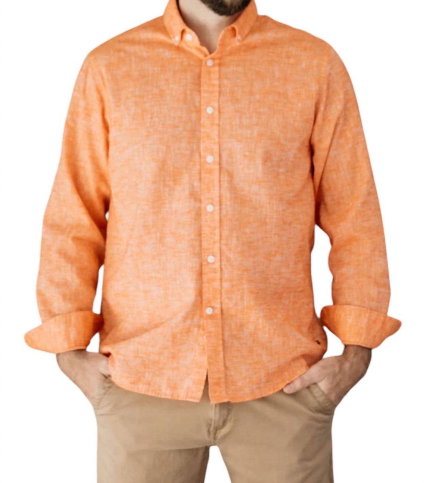 98 Coast Av. - Men's Linen Look Shirt