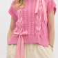 Entro - Ribbon Short Sleeve Sweater