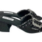 Steve Madden - Block Heel Studs Denim Sandals