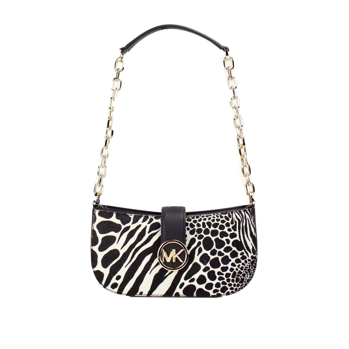 Michael Kors - Women's Carmen Haircalf Pouchette Shoulder Crossbody Bag Small