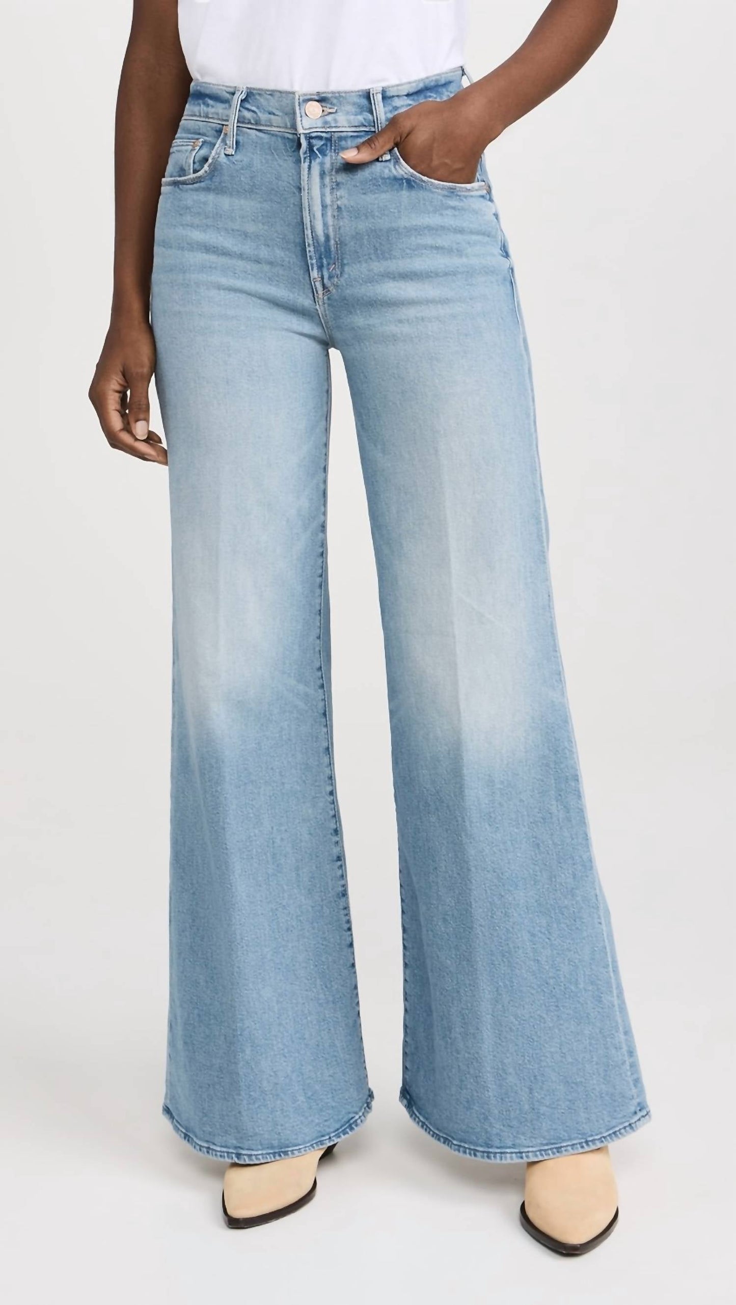 Mother - Highr Rise Twister Skimp Wide Leg Jeans