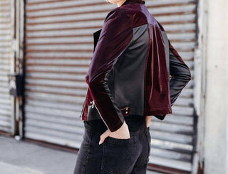 Clara Sun Woo - Vinyl/Liquid Leather Mixed Media Zip Jacket