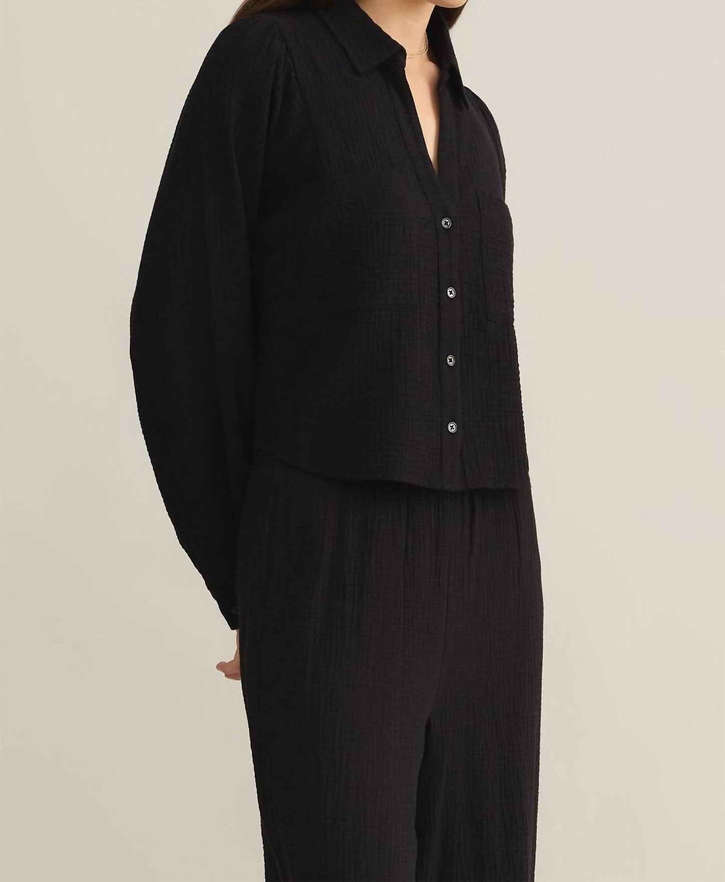 Z Supply - Campo Long Sleeve Button Up Gauze Top