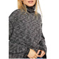 Free People - Sunny Days Wide Sleeve Turtleneck Top In Night Star