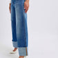 Judy Blue - High Waist Retro Wide Leg With Cuff Jeans