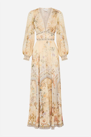 Camilla - Button Maxi Dress With Shaped Waistband