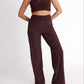 Wolven - High-waisted Wide Leg Pant