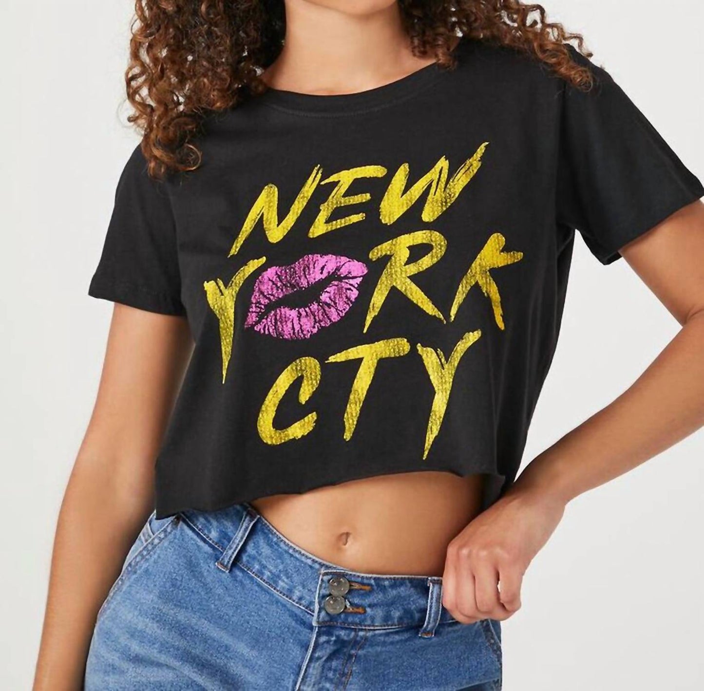 Prince Peter - New York City Lips Cropped Tee