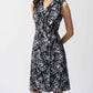 Joseph Ribkoff - Leaf Print Sleeveless A-line Dress