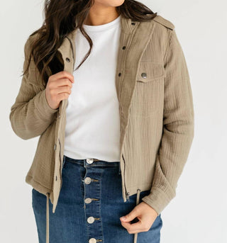 Elan - Gauze Snap Front Jacket