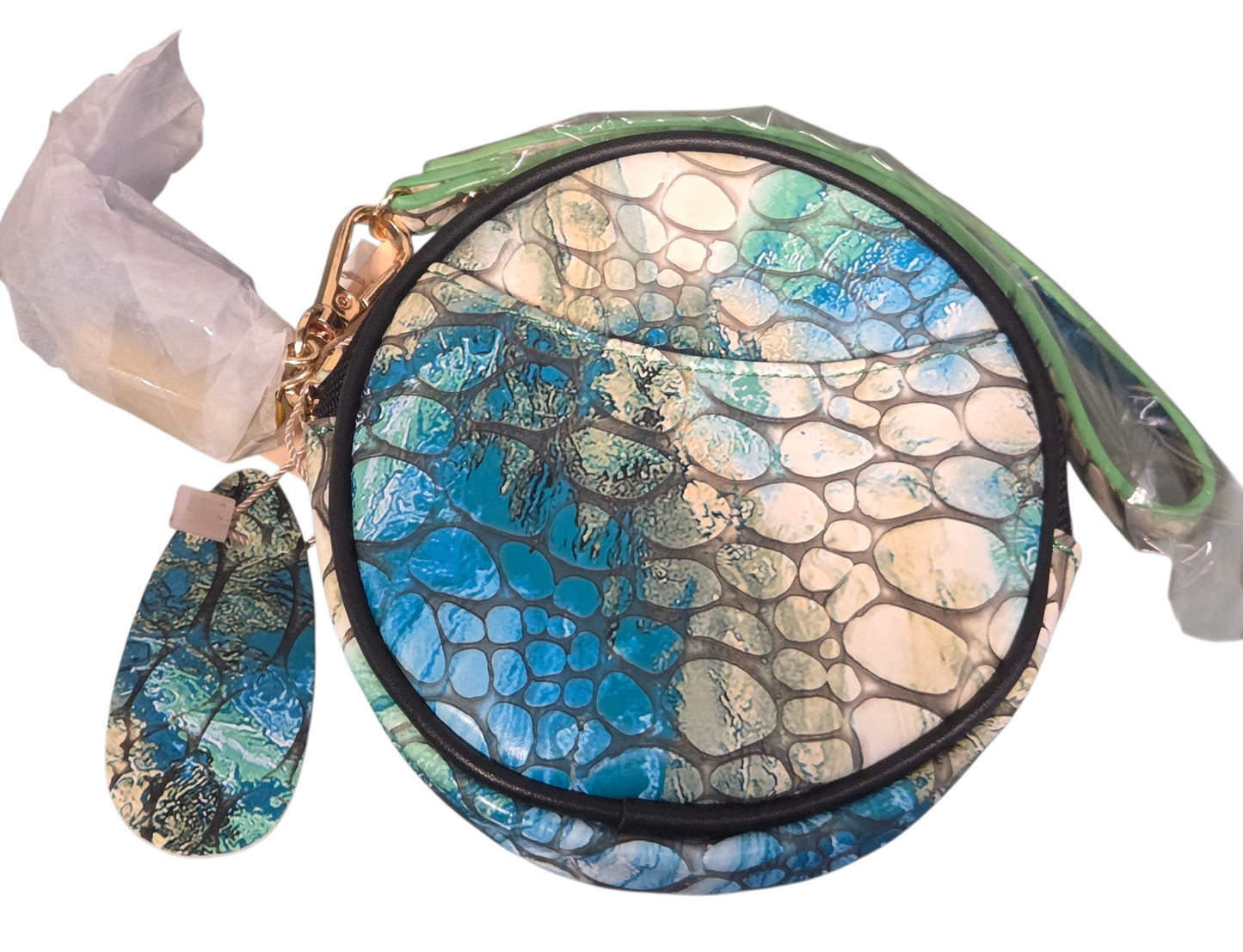 Mellow World "Francesca" Croco Embossed Tassel Detailed Coin Purse