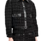 En Saison - Mixed Media Cropped Jacket