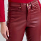 Trendsi - Women's Judy Blue Full Size High Waist Tummy Control Faux Leather Straight Pants Plus Size