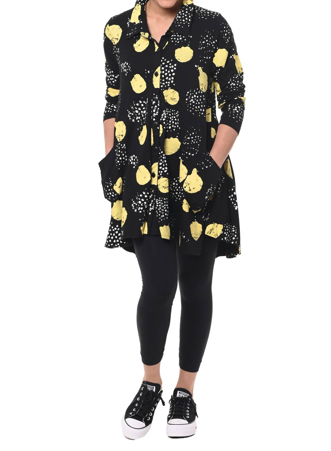 Tulip Clothing - Lauryn Button Down Tunic Shirt