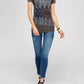 Urban X - Burnout Washed Dark Charcoal V-neck Tee