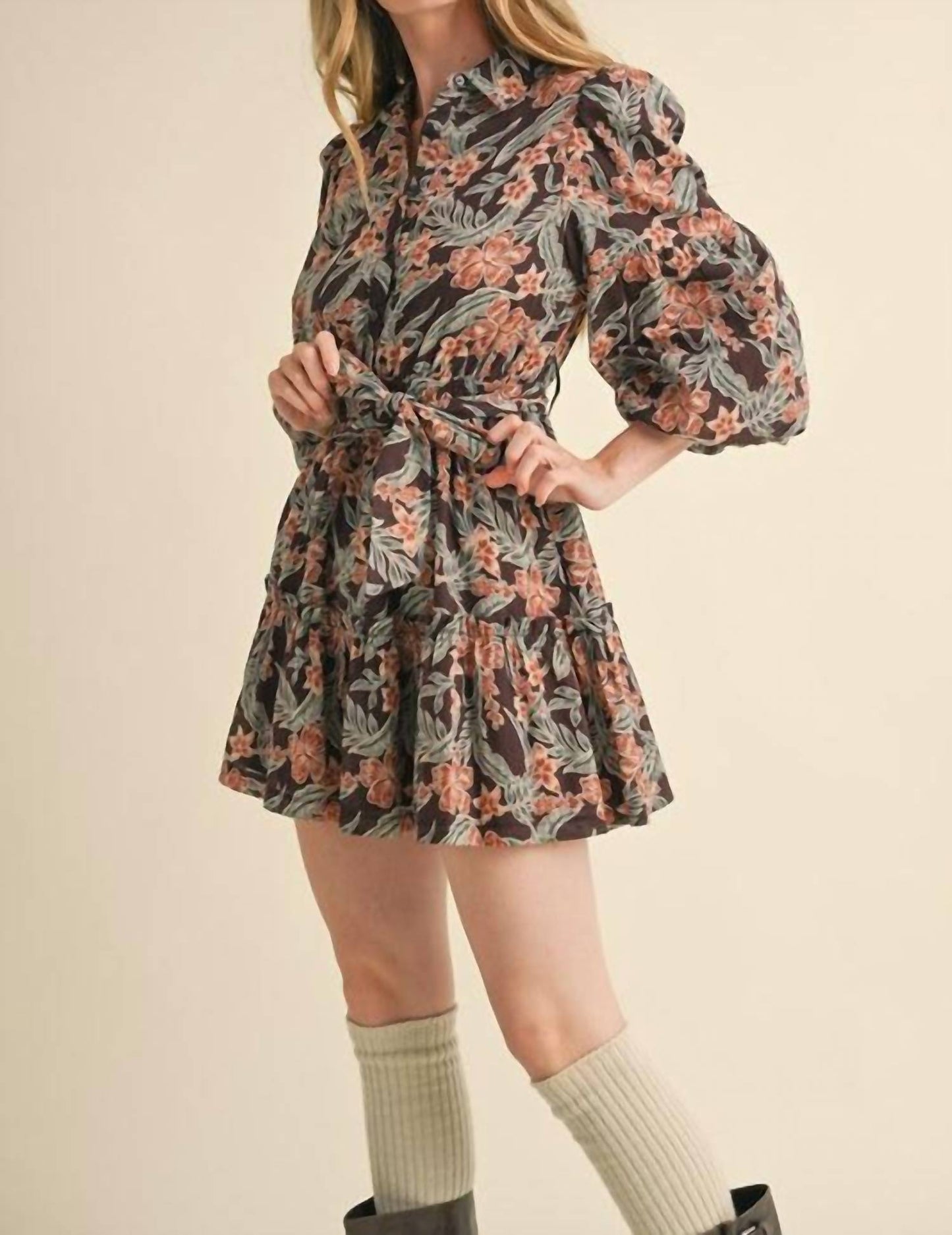 &Merci - Floral Print Mini Dress