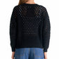 Elan - Eyelet Zip Up Sweater Cardigan